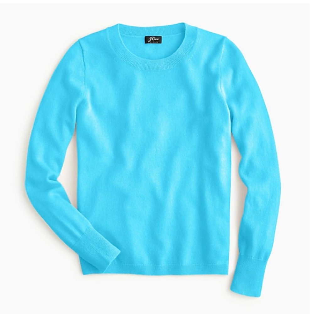 J.Crew Cashmere crewneck sweater-K1313-MONACO BLUE